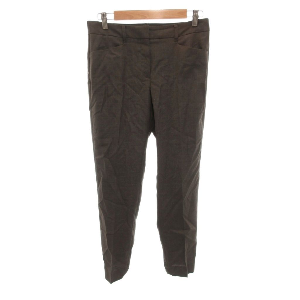 セオリーリュクス theory luxe 美品 パンツ ウール 38 ブラウン フル