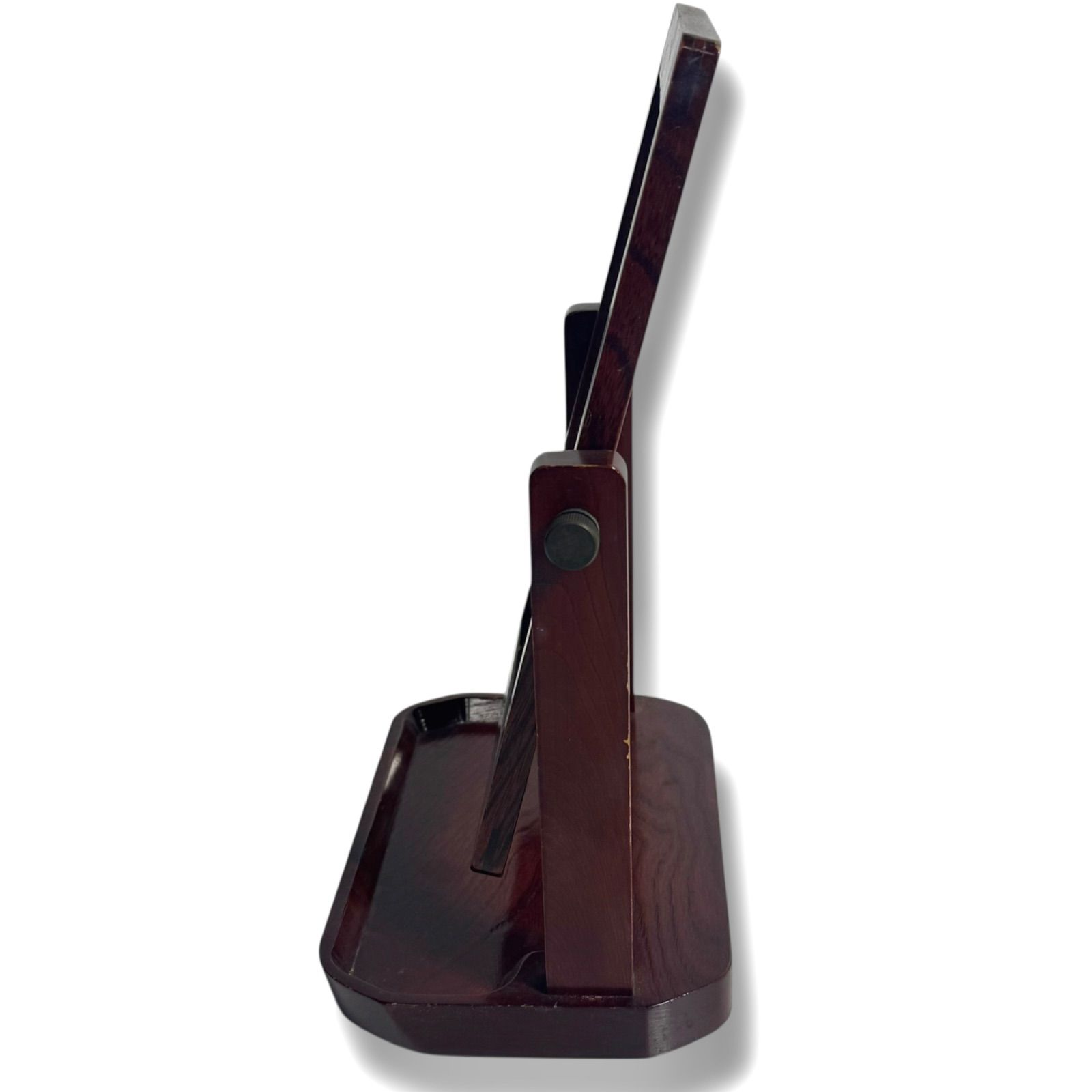 美品無・垢材】 欅 けやき スタンドミラー 全身鏡 姿見 天然木 木製 茶