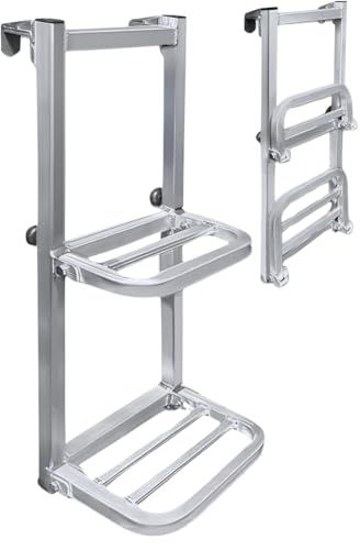 迅速に発送 強化版 折りたたみ式 トラック用荷台はしご アルミ製 2段 耐荷重120 kg トラック昇降ステップ トラックステッパー 荷台ステップ トラックラダー 昇降設備 ae 07 eed 1