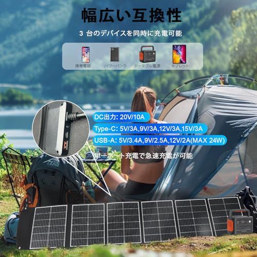  迅速に発送 ソーラーパネル 200 W 太陽光パネル 折りたたみ式 Type-C QC 3.0 PD 45 MC 4ケーブル付き 携帯 太陽光発電パネル 薄型 軽量 コンパクト ソーラーチャージャー 防水防塵 省エネ 節電対策 キャンプ 車中泊 504 c 31 4 その他 キッチン 食器