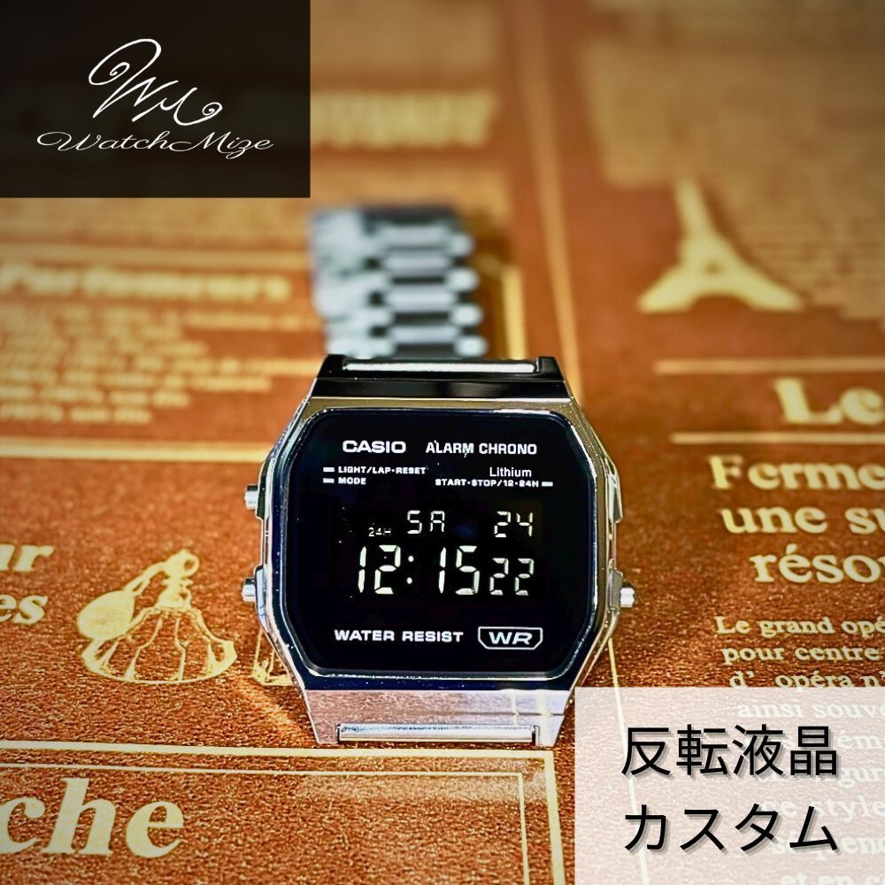 🌟新品未使用🌟 CASIO チプカシ A158WEA-1JF 『反転液晶』カスタム