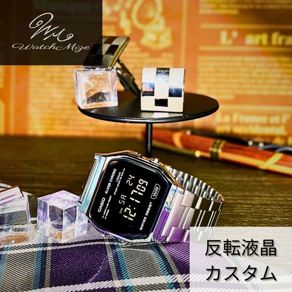 🌟新品未使用🌟 CASIO チプカシ A158WEA-1JF 『反転液晶』カスタム