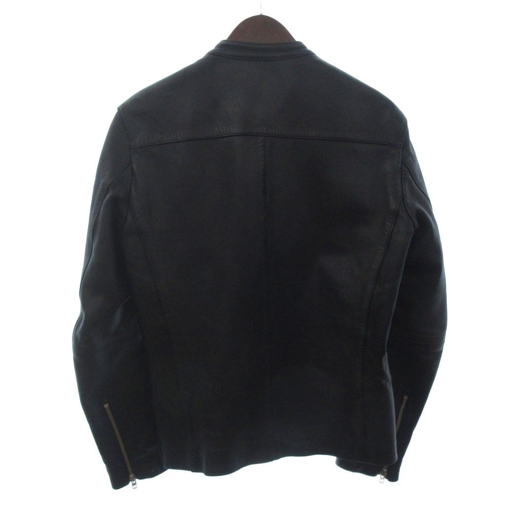 リドム LIDNM ラムレザー シングル ライダースジャケット 黒 M - メルカリ