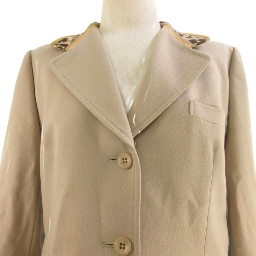 レオナール LEONARD テーラードジャケット シングル 総裏 レオパード柄