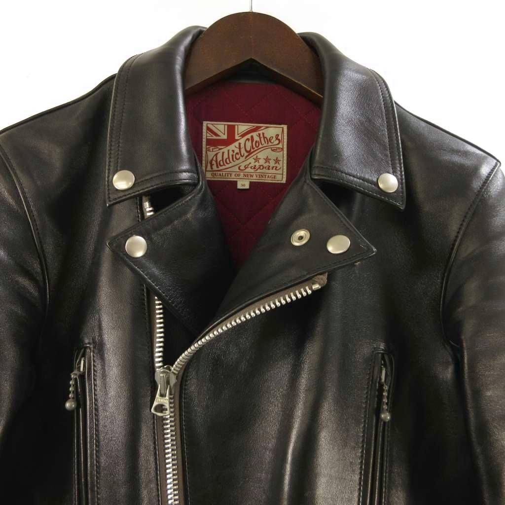 アディクトクローズ ADDICT CLOTHES ライダース ジャケット ダブル