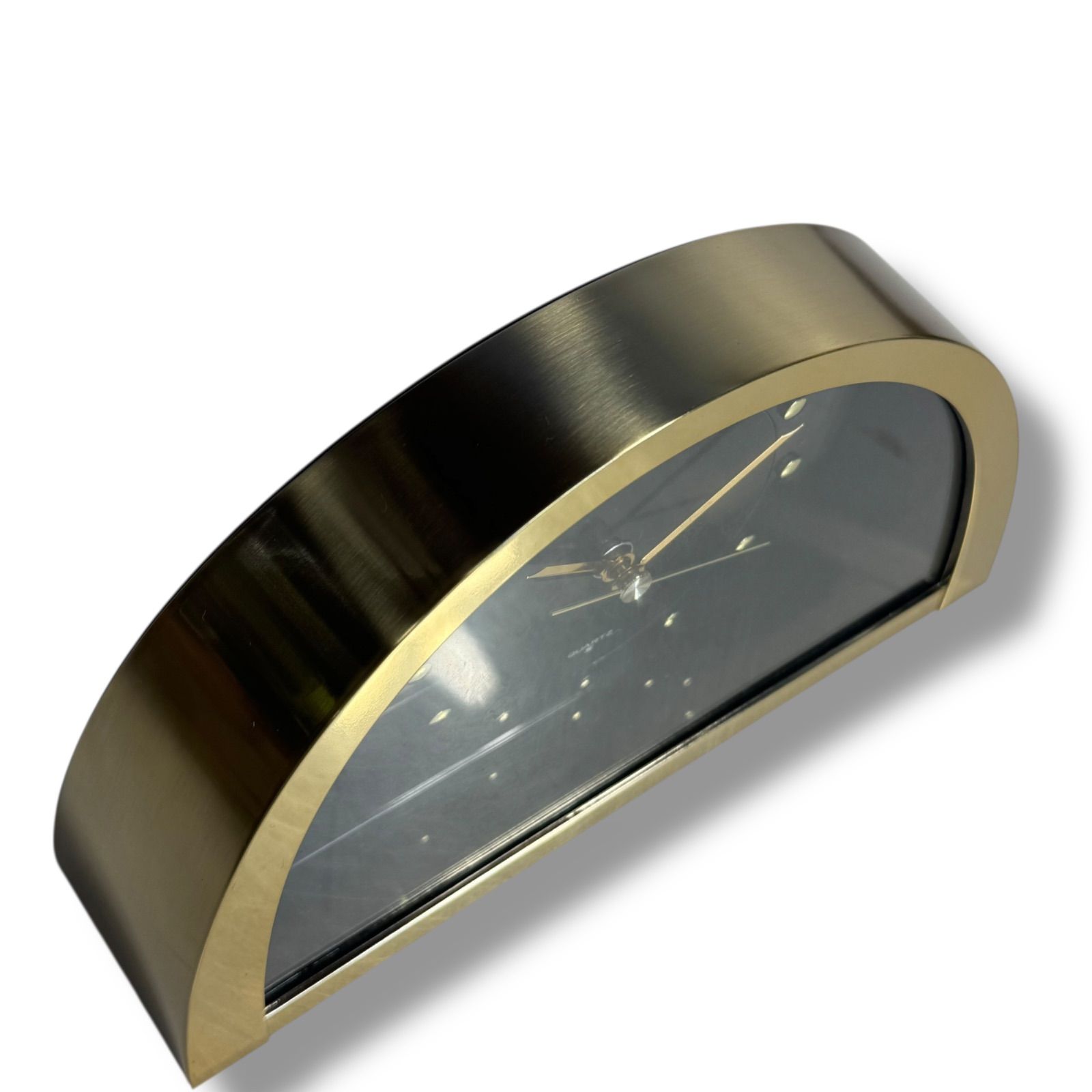 新品未使用】SEIKO セイコー 置時計 半月型 クォーツ OZ326G ゴールド