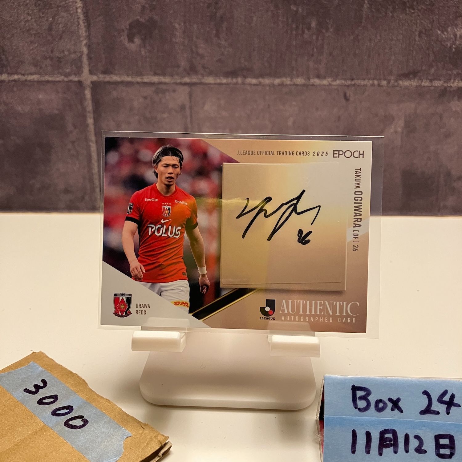 2025 EPOCH 荻原拓也 24/55 直筆サインカード 浦和レッズ Jリーグ