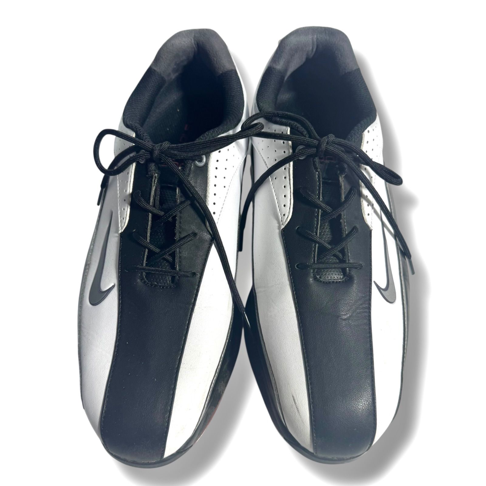 美品 NIKE ナイキ ゴルフシューズ 25.5cm ホワイト ブラック 靴 GOLF