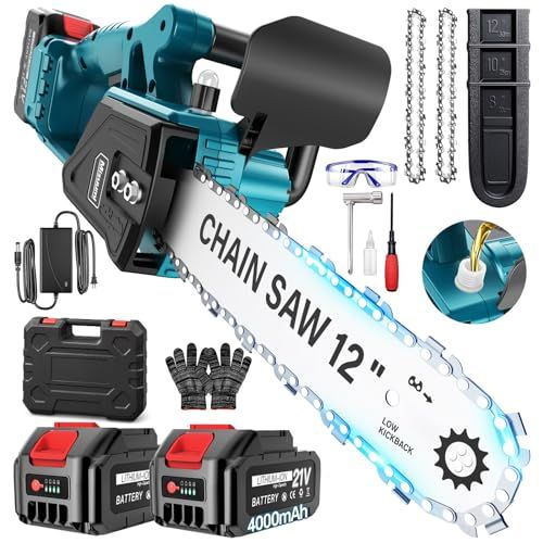 迅速に発送 Natsumi チェーンソー 充電式 12インチ ブラシレスモーター 電動チェーンソー 4 0 Ah大容量バッテリー 搭載 マキタ18 Vバッテリー対応 電動ノコギリ チェインそー 切断径350 mm 給油 電動ちぇーんそー fd 64 b 42
