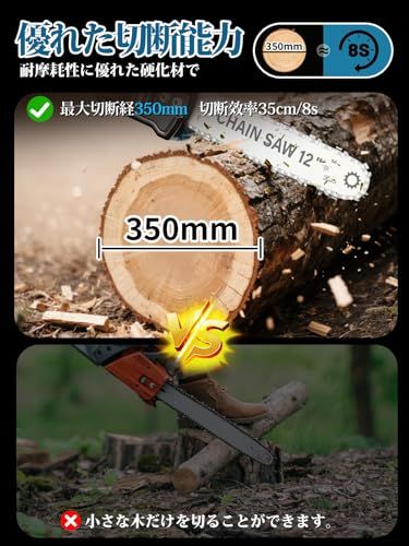 迅速に発送 Natsumi チェーンソー 充電式 12インチ ブラシレスモーター 電動チェーンソー 4.0 Ah大容量バッテリー 搭載 マキタ18 Vバッテリー対応 電動ノコギリ チェインそー 切断径350 mm 給油 電動ちぇーんそー fd 64 b 42