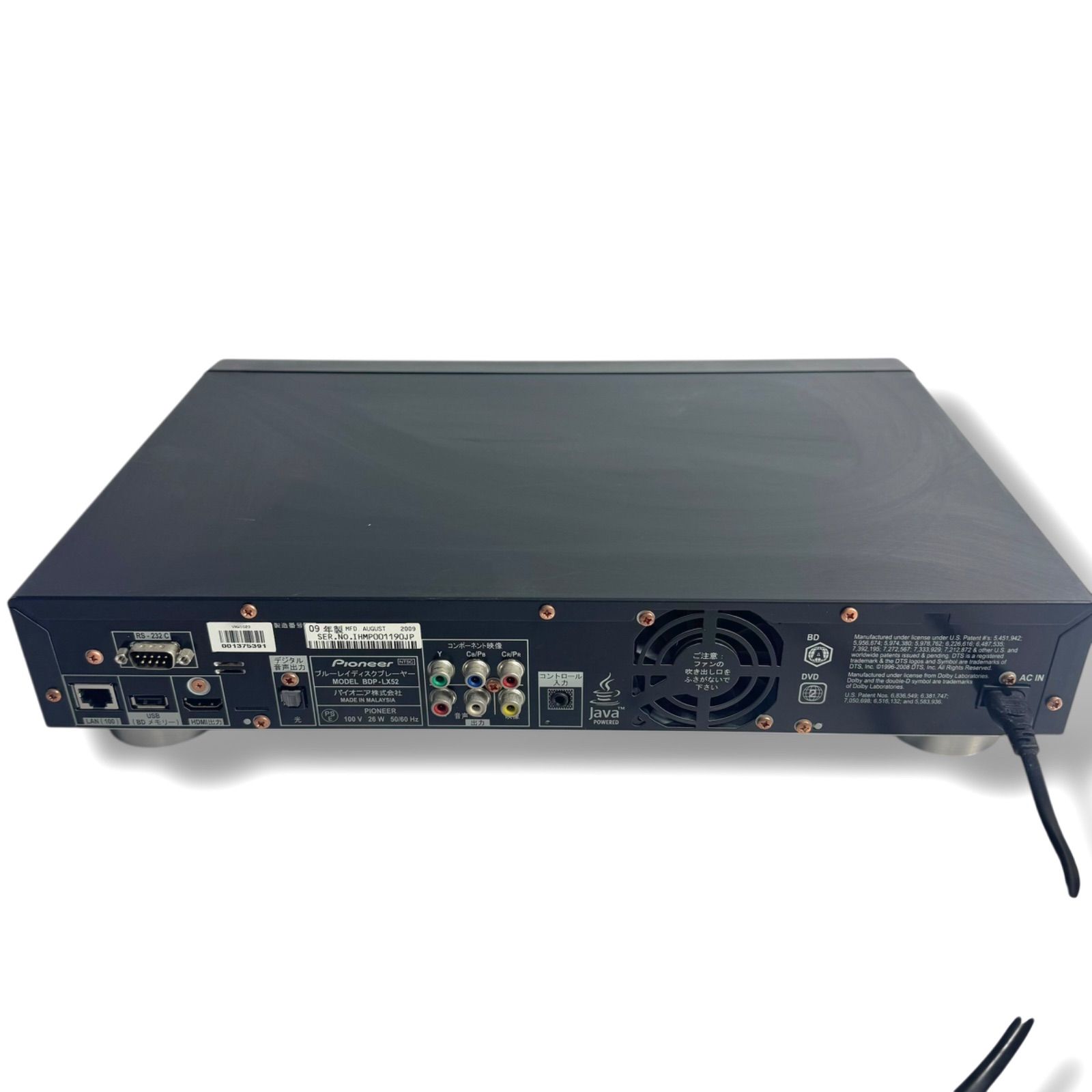 完動品 美品 Pioneer ブルーレイディスクプレーヤー BDP-LX52 Pioneer ブルーレイディスクプレーヤー BDP-LX52 パイオニア bdp－lx52