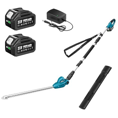 迅速に発送 2025新型 SEESII 充電式ポールヘッジトリマー たかえだ充電式剪定トリマー 480 mmのトリマー刈幅 230 280 cm長さ無段階調節 4000 mAh大容量バッテリー ヘッジ角度が0°?135°調節 芝生を刈る badc 38 e 2