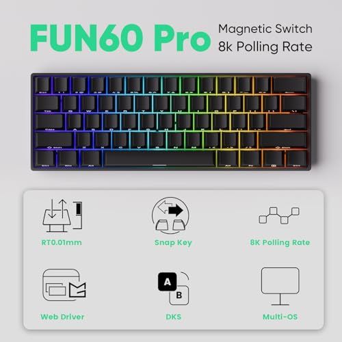  MonsGeek モンスギーク FUN 60 Pro SP 有線モデル HEセンサー 0.01 mm ラピッドトリガー対応 磁気スイッチ Akko Glare Magnetic Switch 英語配列 テンキーレス サイド d 3 f 6 fab 1 その他 キッチン 食器