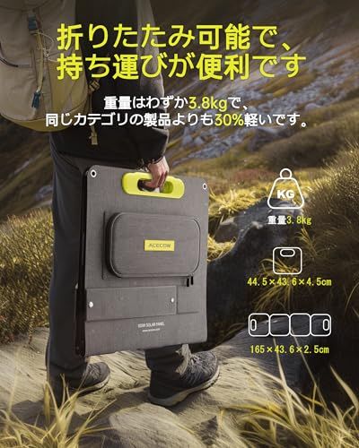 迅速に発送 ソーラーパネル100 W 折りたたみ式 最新型ETFEソーラーチャージャー 高変換効率 単結晶 IP 65防水防塵 薄型 軽量コンパクト 太陽光発電 省エネ 節電対策 キャンプ車中泊 ポータブル電源用 防災 停電対策 SP 100 ed 0408 a 2