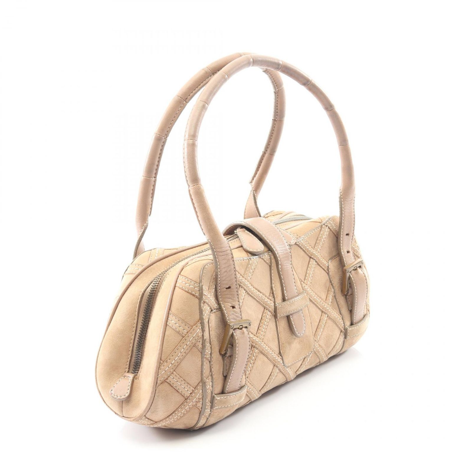 ロエベ LOEWE ハンドバッグ センダ グレージュ スウェード レザー