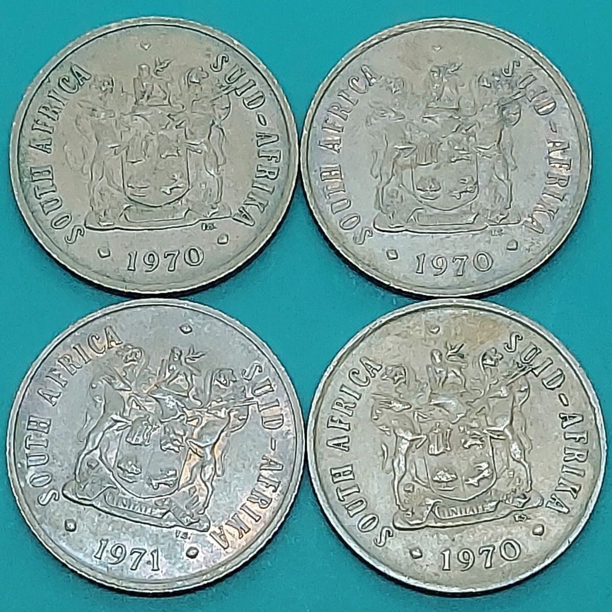 南アフリカ 2セント硬貨 おまとめ4点(1970年×3点・1971年×1点) 海外コイン ヴィンテージコイン【L12】 - メルカリ