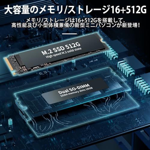 ミニPC Ryzen コア スレッド（最大3.7GHz） 16GB DDR4 RAM 512GB SSD