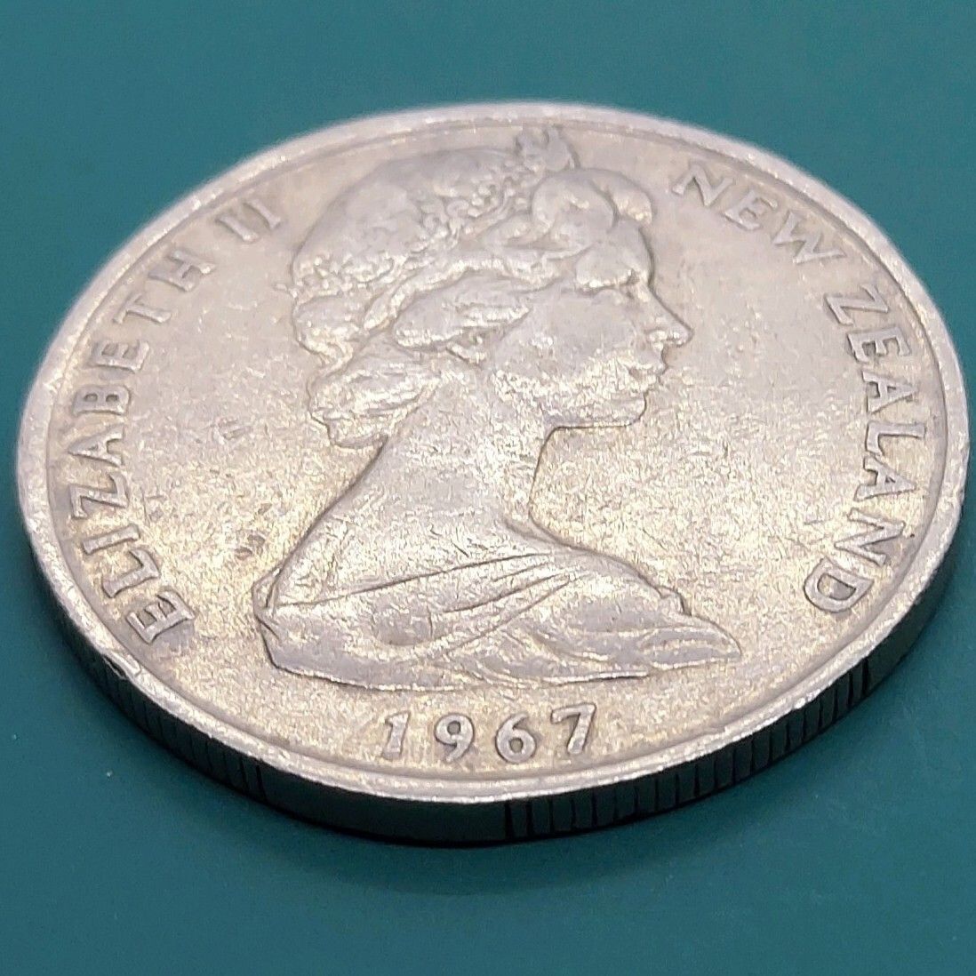 ニュージーランド 1967年 50セントコイン エンデバー号のデザイン 外国