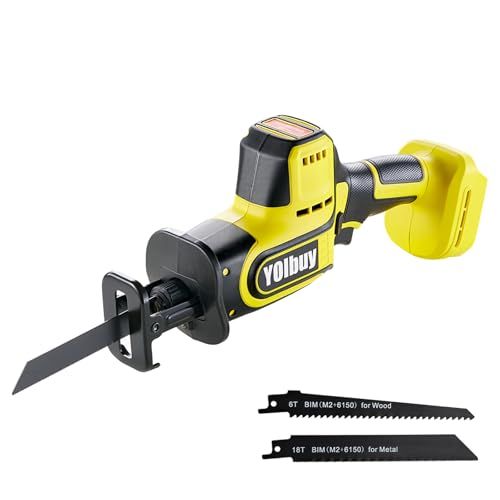 YOIbuy PRO 充電式 レシプロソー 高性能ブラシレスモータ搭載 25 4 mm 大ストローク 3000 rpm高回転 素早く切断 振動低減機構内蔵 LEDライト付き コードレス 電動ノコギリ マキタ 18 V 互換 バッテリ 充電器別売 24 cf 962 a