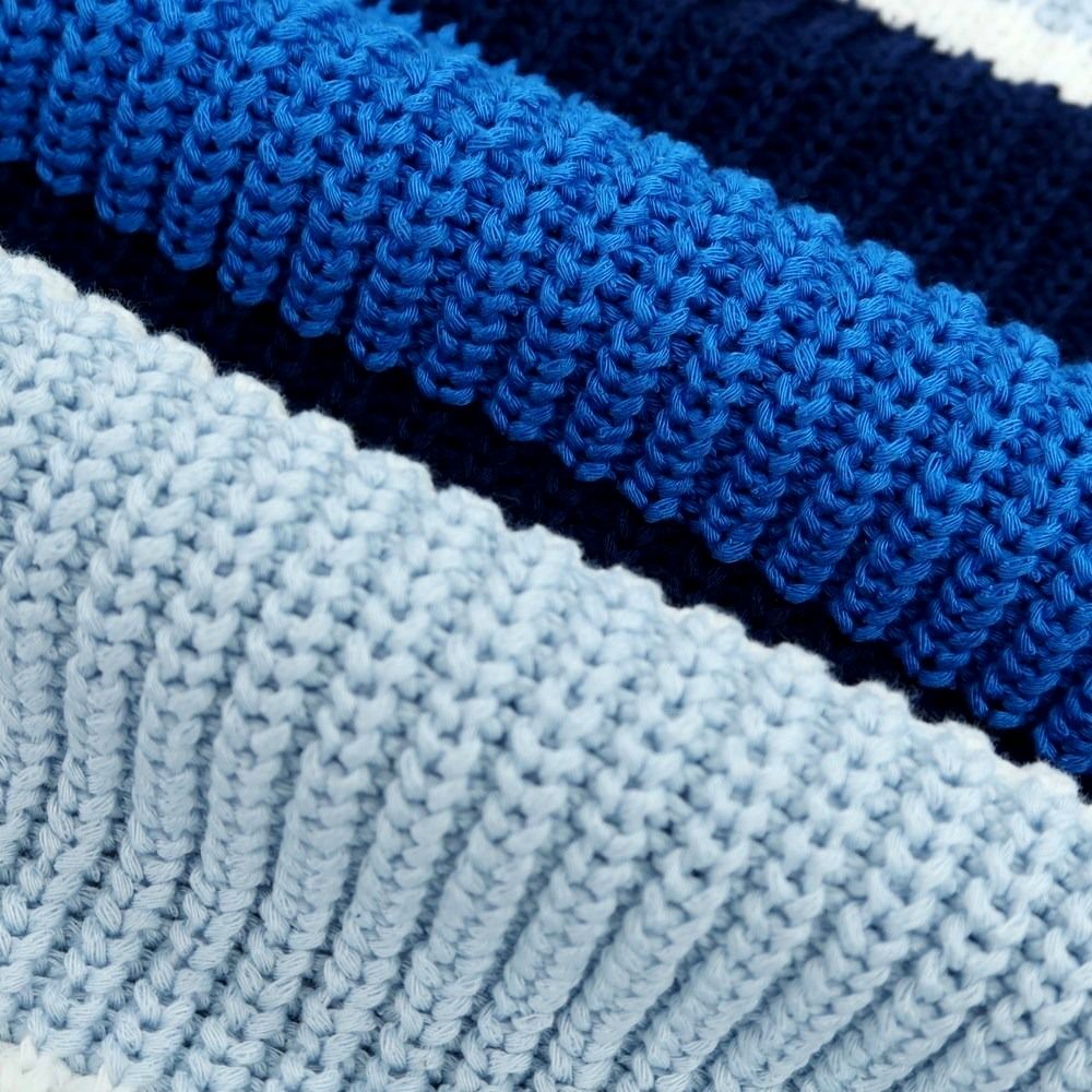 新品】ザノーネ ZANONE ミドルゲージ コットン ボーダー クルーネック