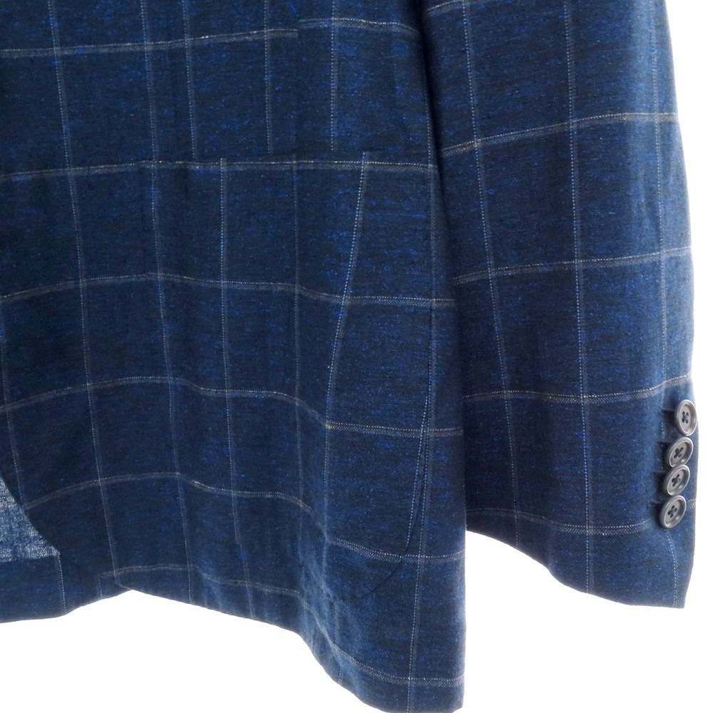 中古】デペトリロ DE PETRILLO シルクリネン チェック 3B テーラード