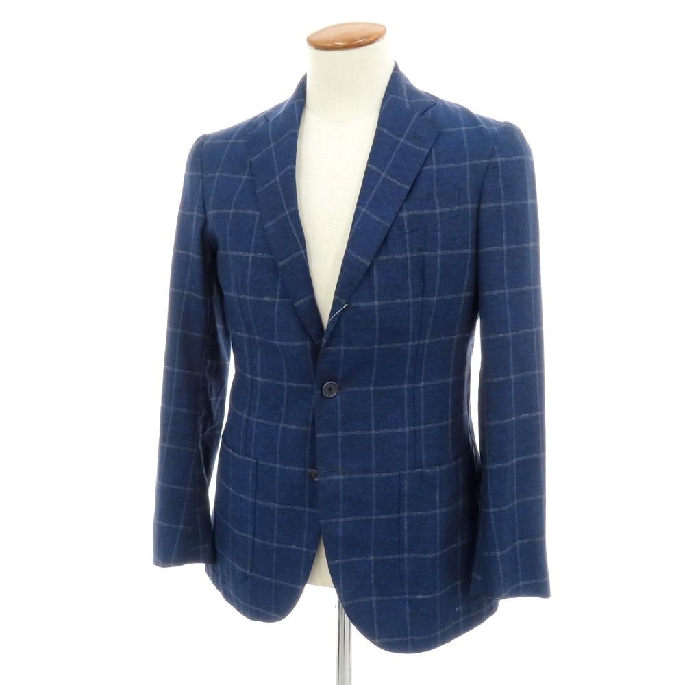 中古】デペトリロ DE PETRILLO シルクリネン チェック 3B テーラード