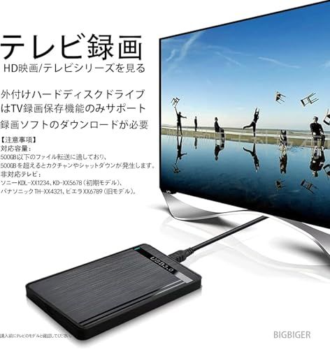 BIGBIGER 500G USB3.0 Type C HDD 2in1外付け ハードディスク 2.5