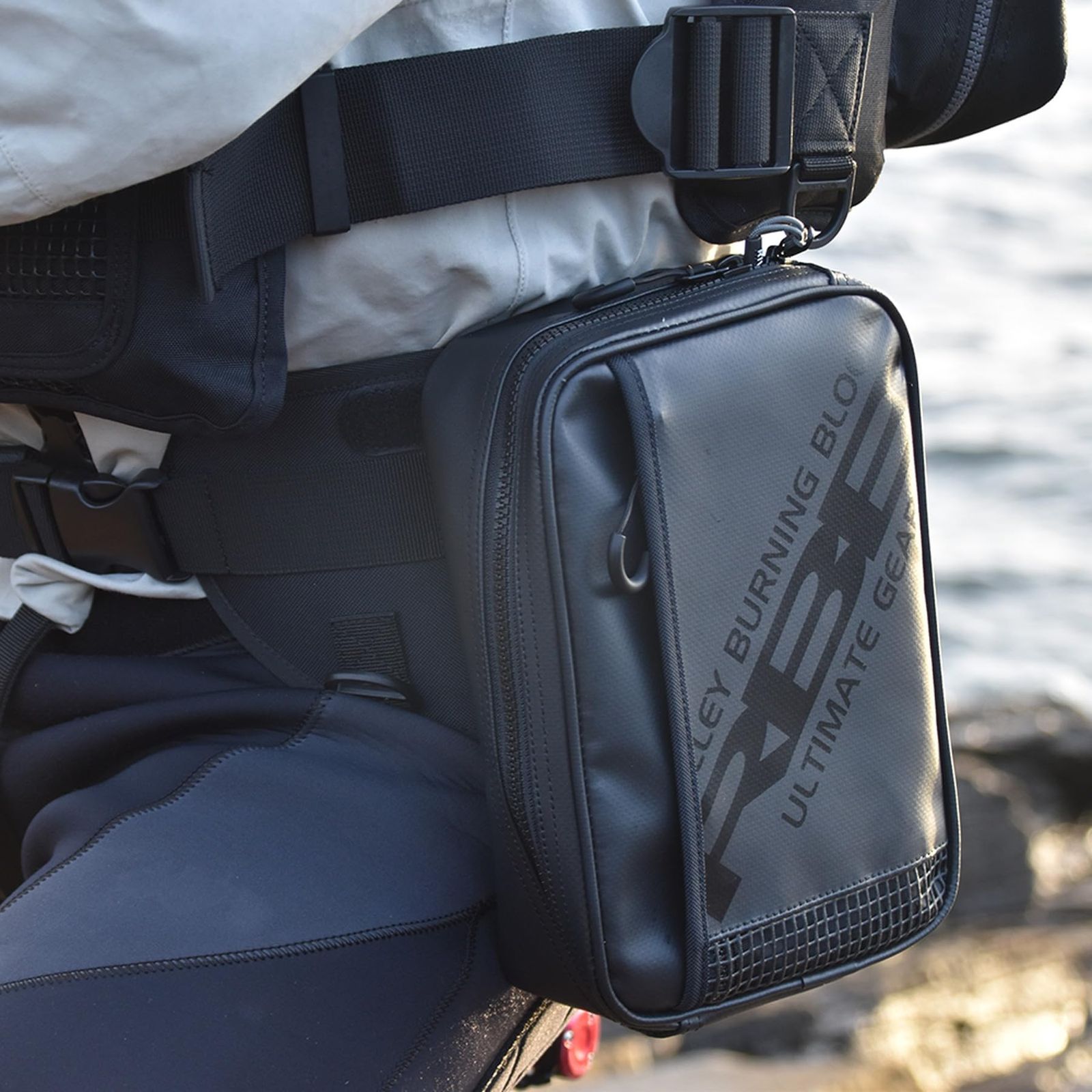 双進 釣り用ベルト RBB ロックショアサポーター フルブラック フリー