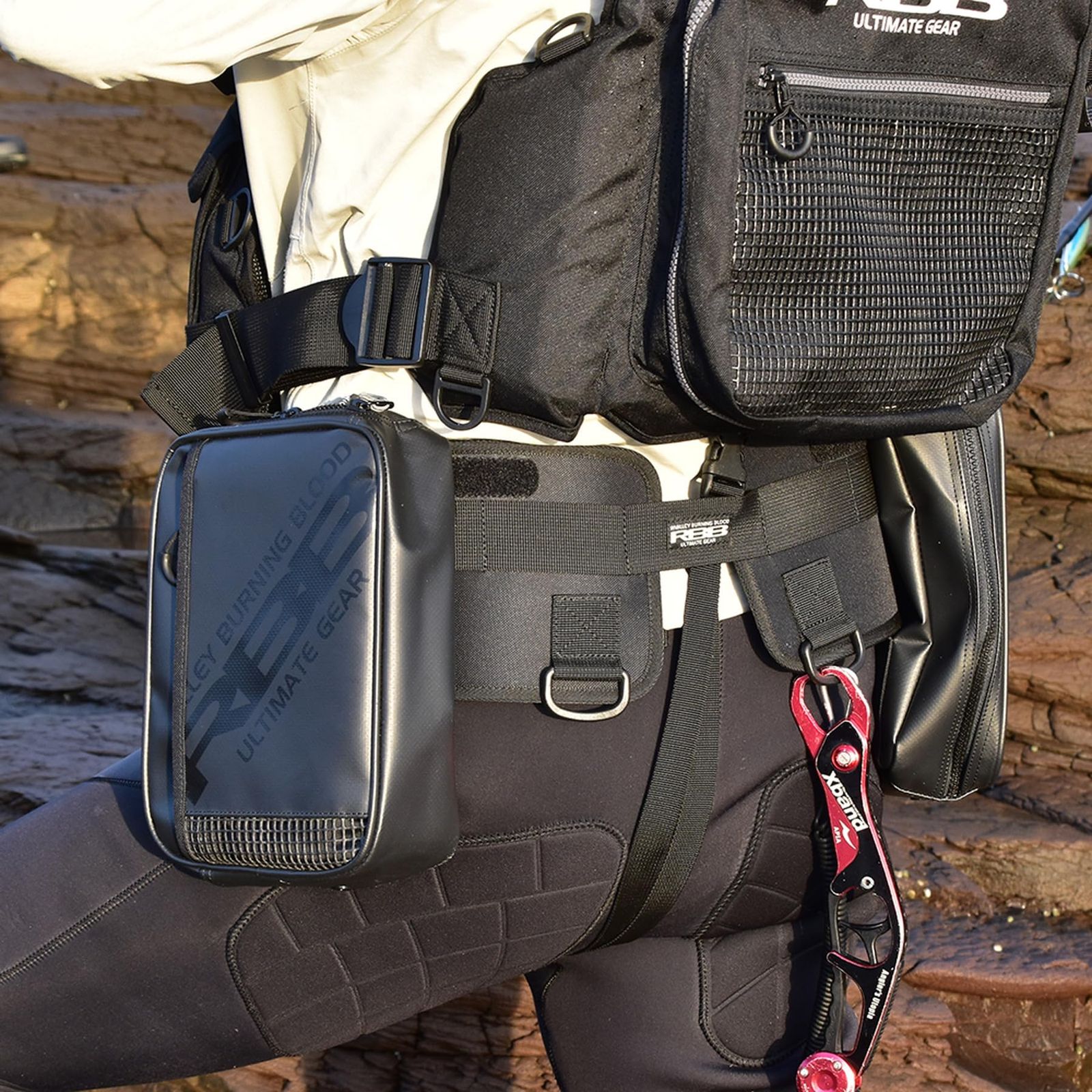  双進 釣り用ベルト RBB ロックショアサポーター フルブラック フリー その他 釣り仕掛け 仕掛け用品