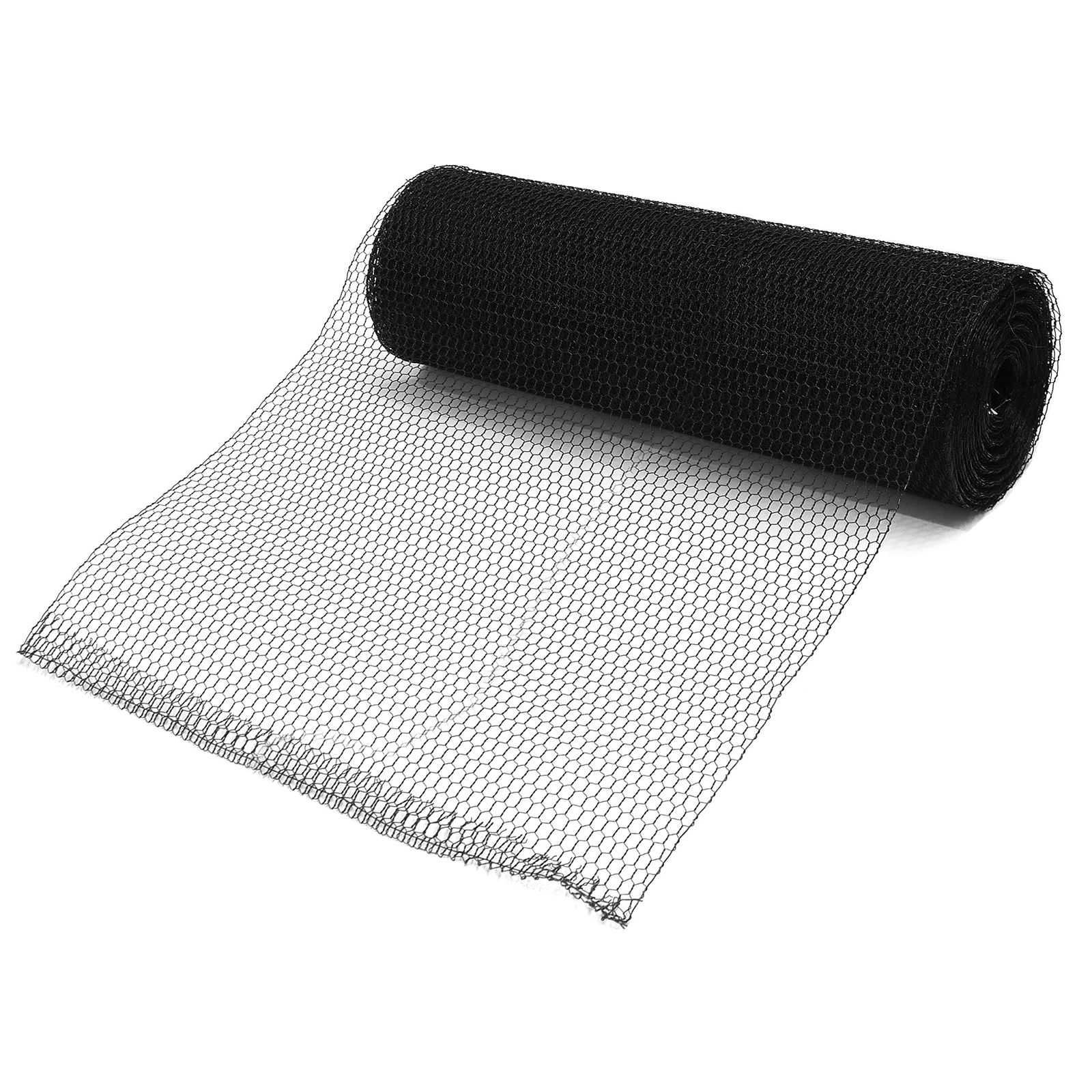 ダイドーハント 金網 ビニール 亀甲金網 ブラック 線径d 20 0.85 mm x 目合a 10 mm| 幅W 450 長さL 30 M 1巻入