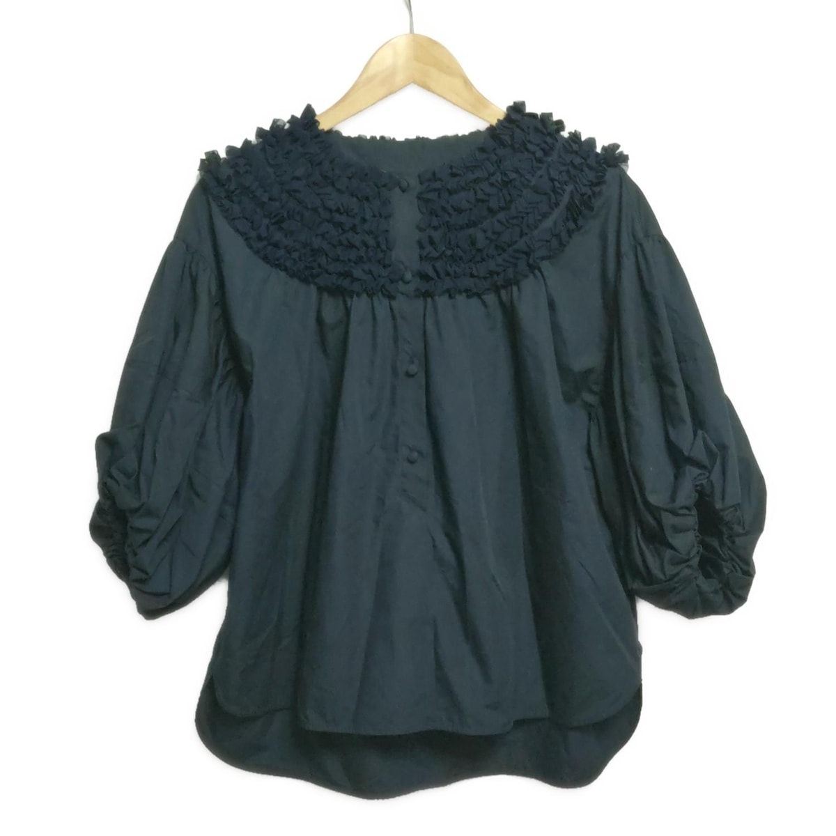 rosy monster クリームフリルブラウス ブラック Rosymonster ロージー