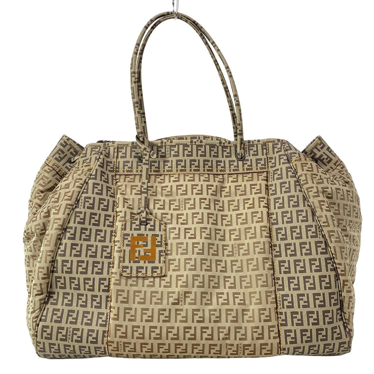 FENDI(フェンディ) トートバッグ美品 ズッキーノ柄 8BN175 ベージュ