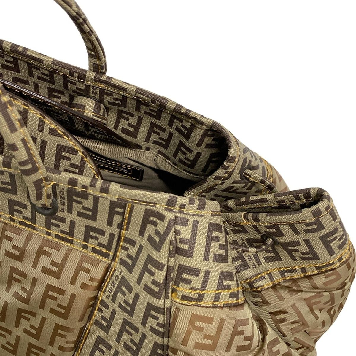 FENDI(フェンディ) トートバッグ美品 ズッキーノ柄 8BN175 ベージュ