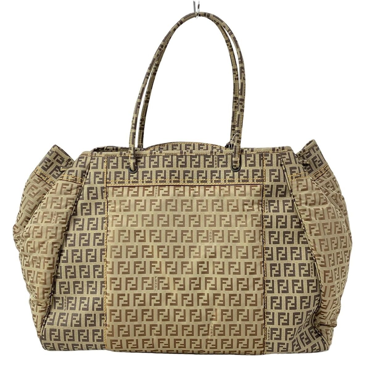 FENDI(フェンディ) トートバッグ美品 ズッキーノ柄 8BN175 ベージュ