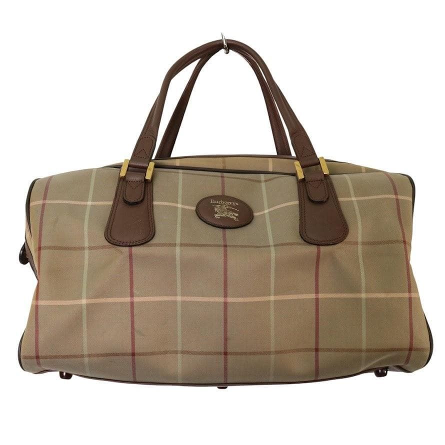 美品✨バーバリー　ボストンバッグ　レザー ノバチェック　玉虫色　ホースロゴ ヴィンテージ】バーバリー Burberry ボストンバッグ 旅行カバン 玉虫色