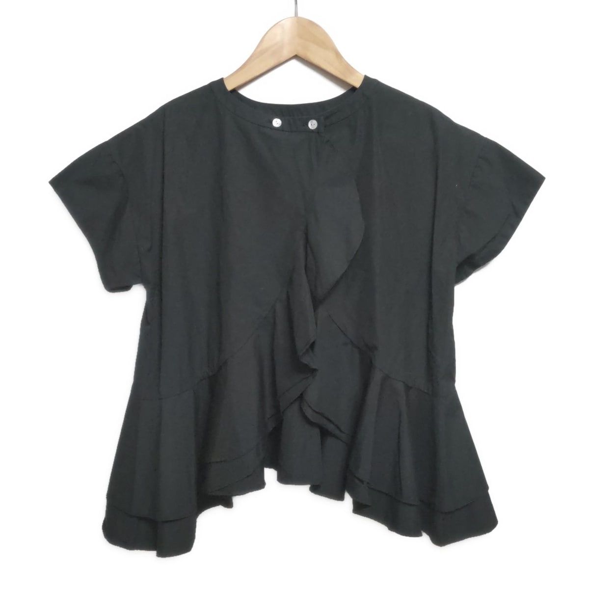 yori(ヨリ) 半袖カットソー サイズF レディース - 黒 クルーネック