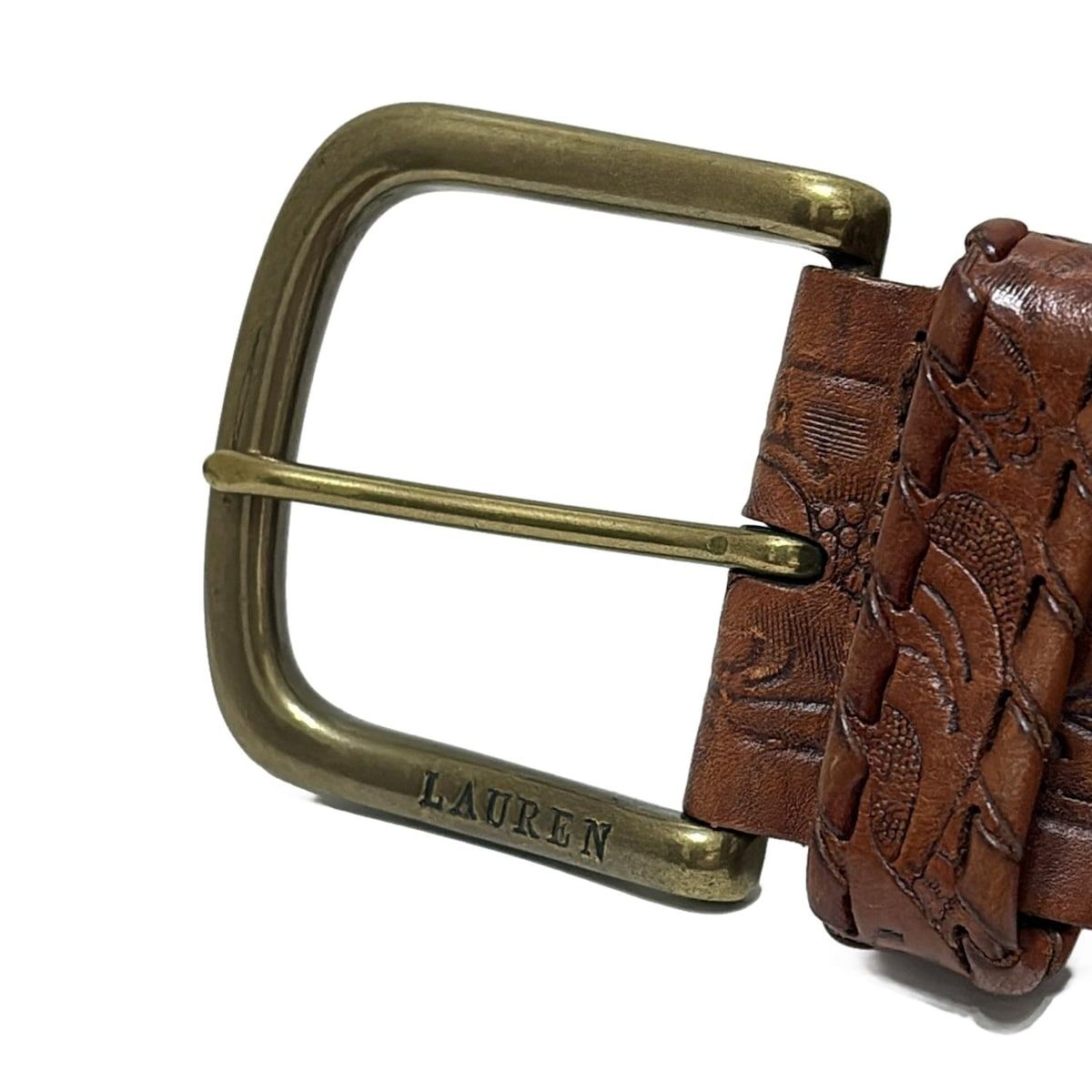 【Ralph Lauren】 激レア　ブラウンレザーベルト ダブルOリング　極太 s7-1317951_lifestyle?$rl_4x5_zoom$