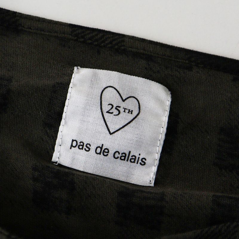 2024SS パドカレ pas de calais 25th ギンガムチェック 半袖Tシャツ 36