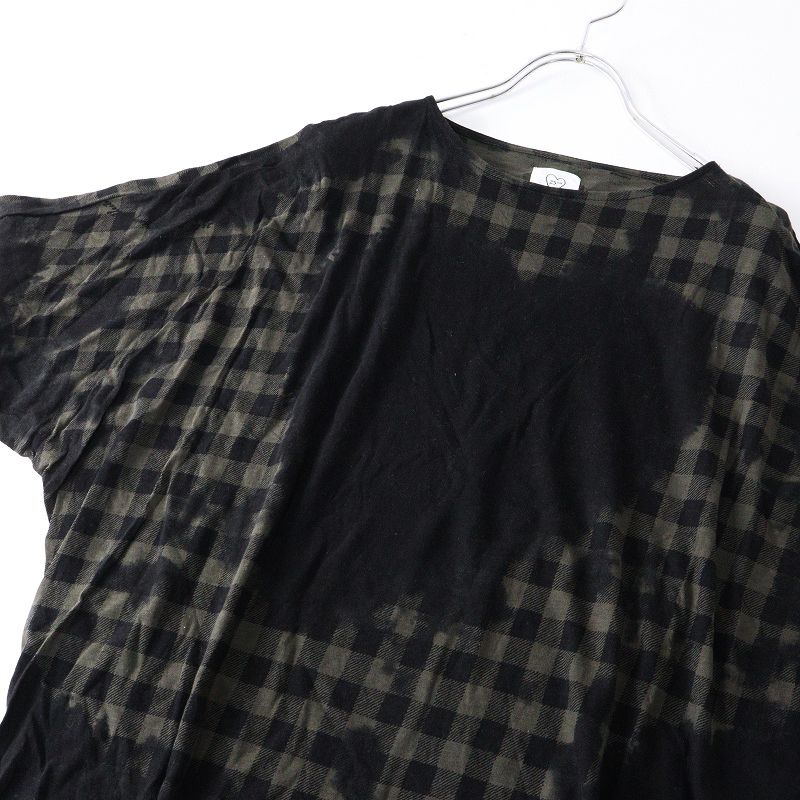 2024SS パドカレ pas de calais 25th ギンガムチェック 半袖Tシャツ 36‖ブラック×カーキ トップス プルオーバー【2400014768459】 楽天市場】pas de calais（袖の長さ半袖）の通販