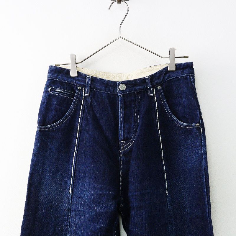 ミナペルホネン mina perhonen always コットンリネンデニムパンツ 38