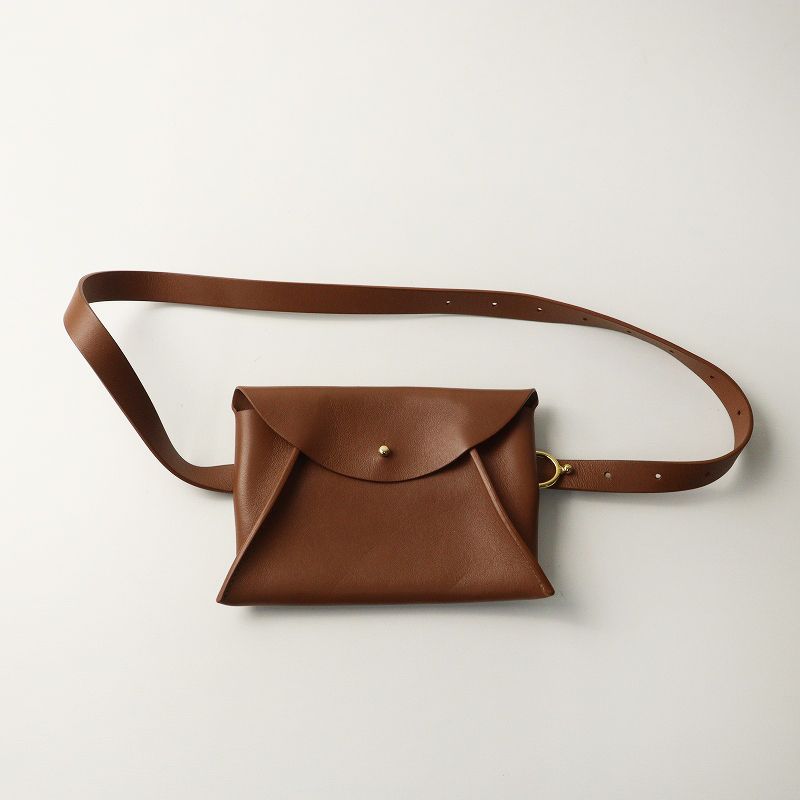 美品 MANUELA マヌエラ BELT バッグ レザー ウエストポーチ マヌエラ MANUELA BELT バッグ＼ブラウン ウエストポーチ ベルトバッグ