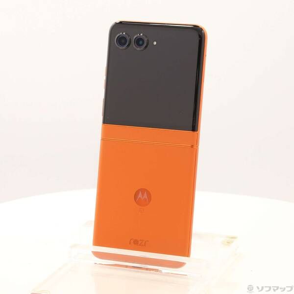 中古品〕 motorola razr 50 512GB スプリッツオレンジ PB230002JP SIM
