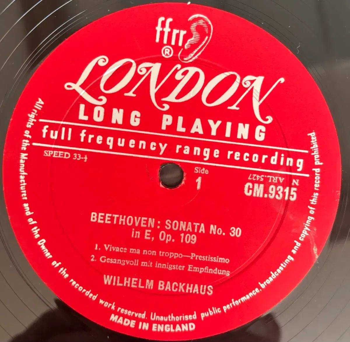 ベートーヴェン ヴィルヘルム バックハウス ソナタ LP 記録 - メルカリ