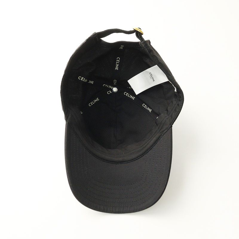 セリーヌ CELINE ベースボールキャップ M｜ブラック 刺繍 ローキャップ