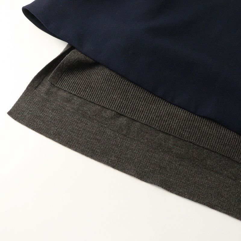 2023AW エンフォルド ENFOLD KNIT-LAYERED PULLOVER ニット レイヤード