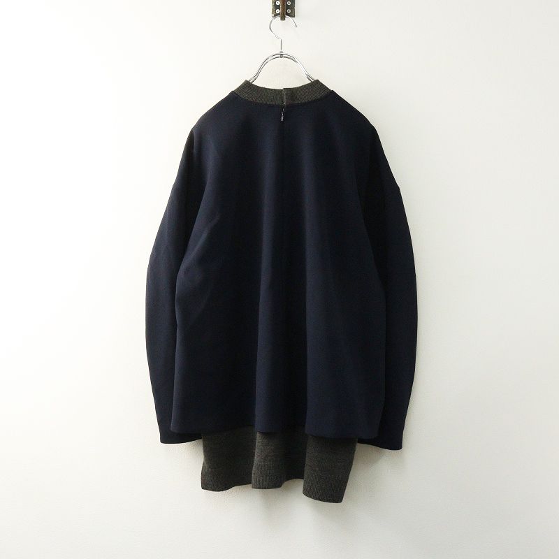 2023AW エンフォルド ENFOLD KNIT-LAYERED PULLOVER ニット レイヤード