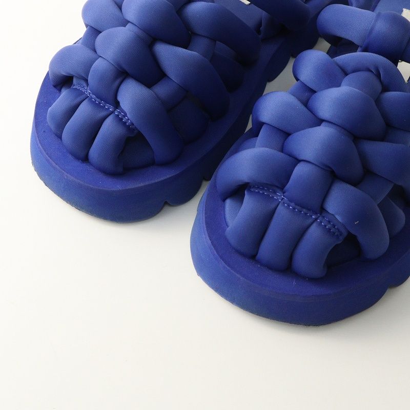 2024AW エンフォルド ENFOLD パデットサンダル 37｜ブルー シューズ