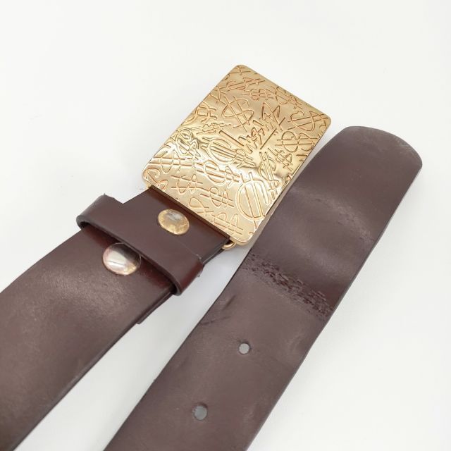 STUSSY ドルマーク ゴールドバックル レザー サイズS/M ベルト