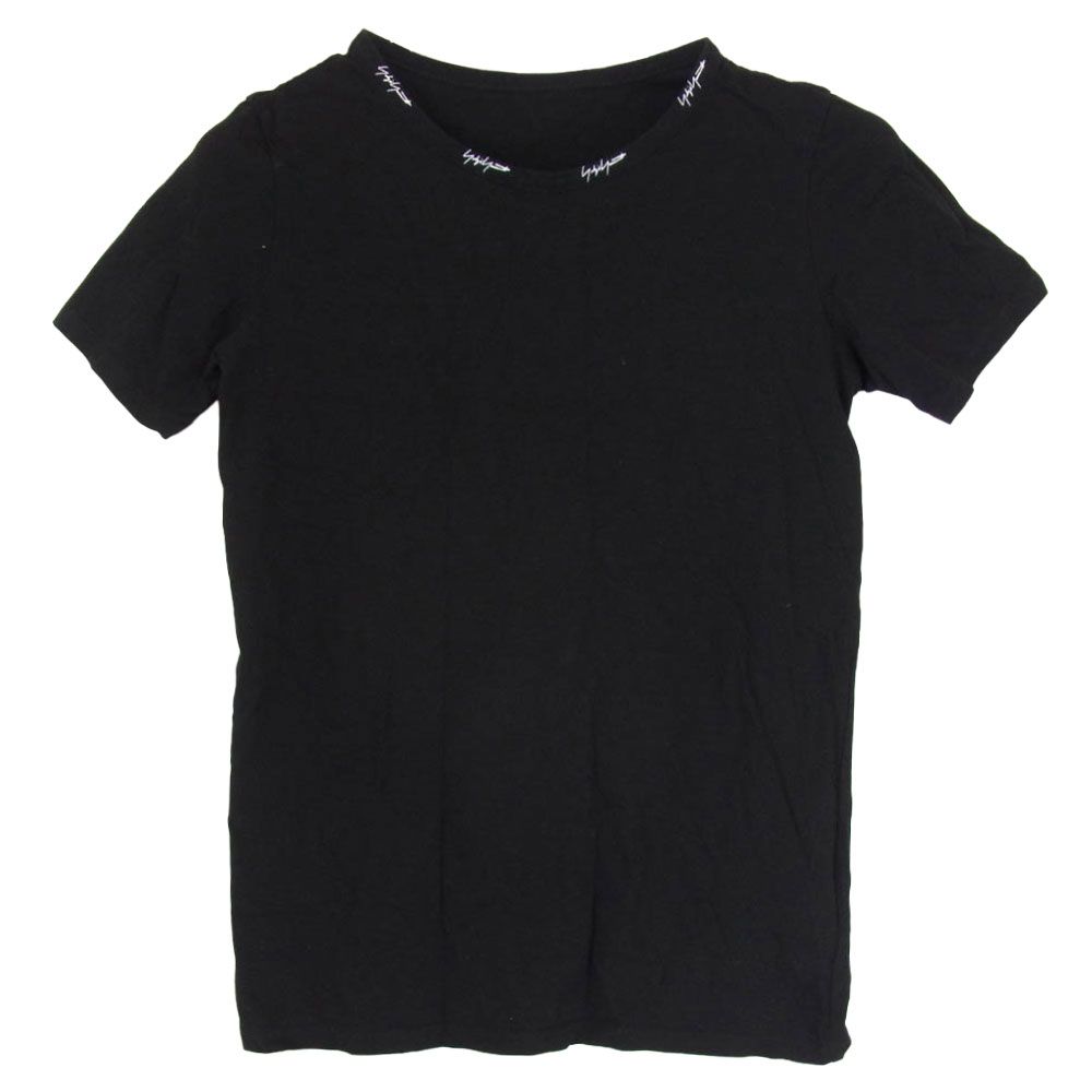 Yohji Yamamoto ヨウジヤマモト FX-T32-078 ネックロゴ 半袖 Tシャツ