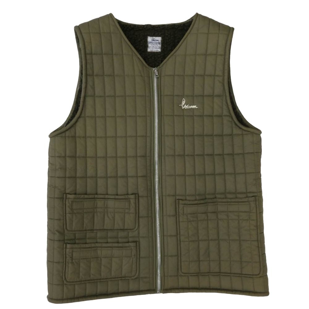 Psicom サイコム God like Vest ゴッド ライク 内ボア ベスト カーキ系